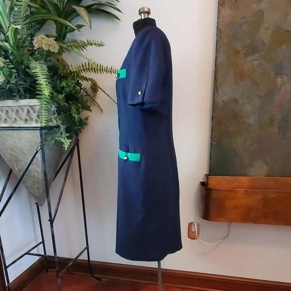 Kasper Navy/Green Sheath - Size 10 - Picture 3 of 7